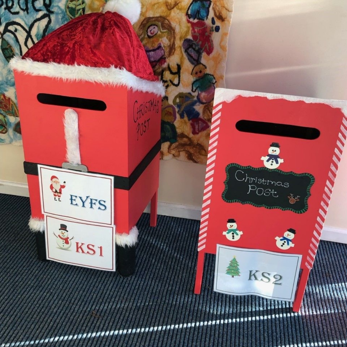 Queensway School Children's Christmas Card Post Boxes